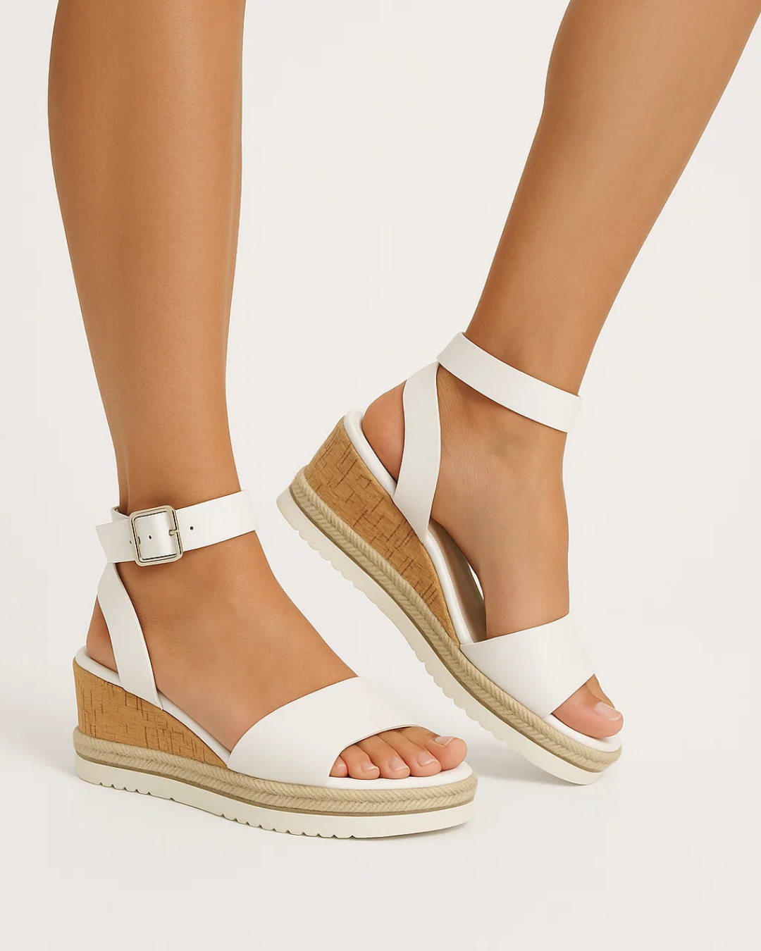 Women's Wedge Sandals | Thick Strap, Cork Wedge | Open Toe