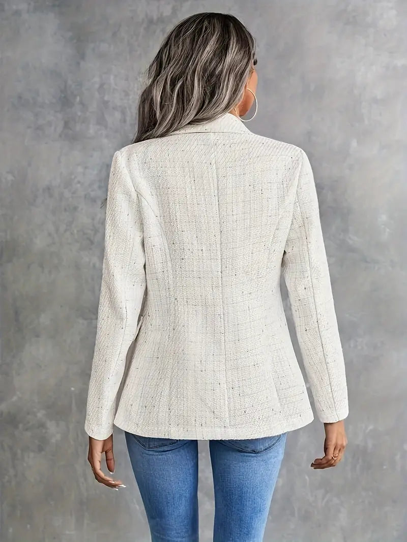 Women's Tweed Blazer | Beige, Lightweight | Spring Summer