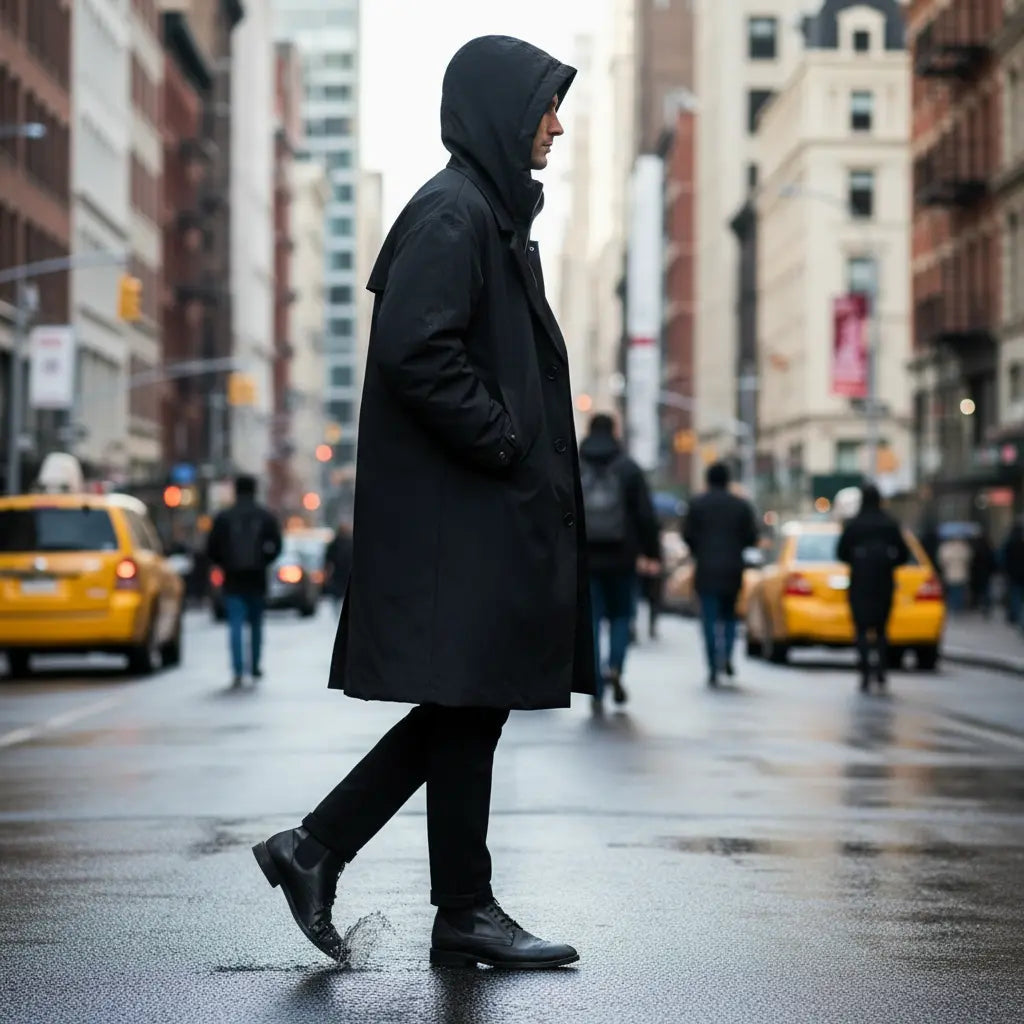 Trench Coat | Men's Puffer, Waterproof | Long Winter Jacket