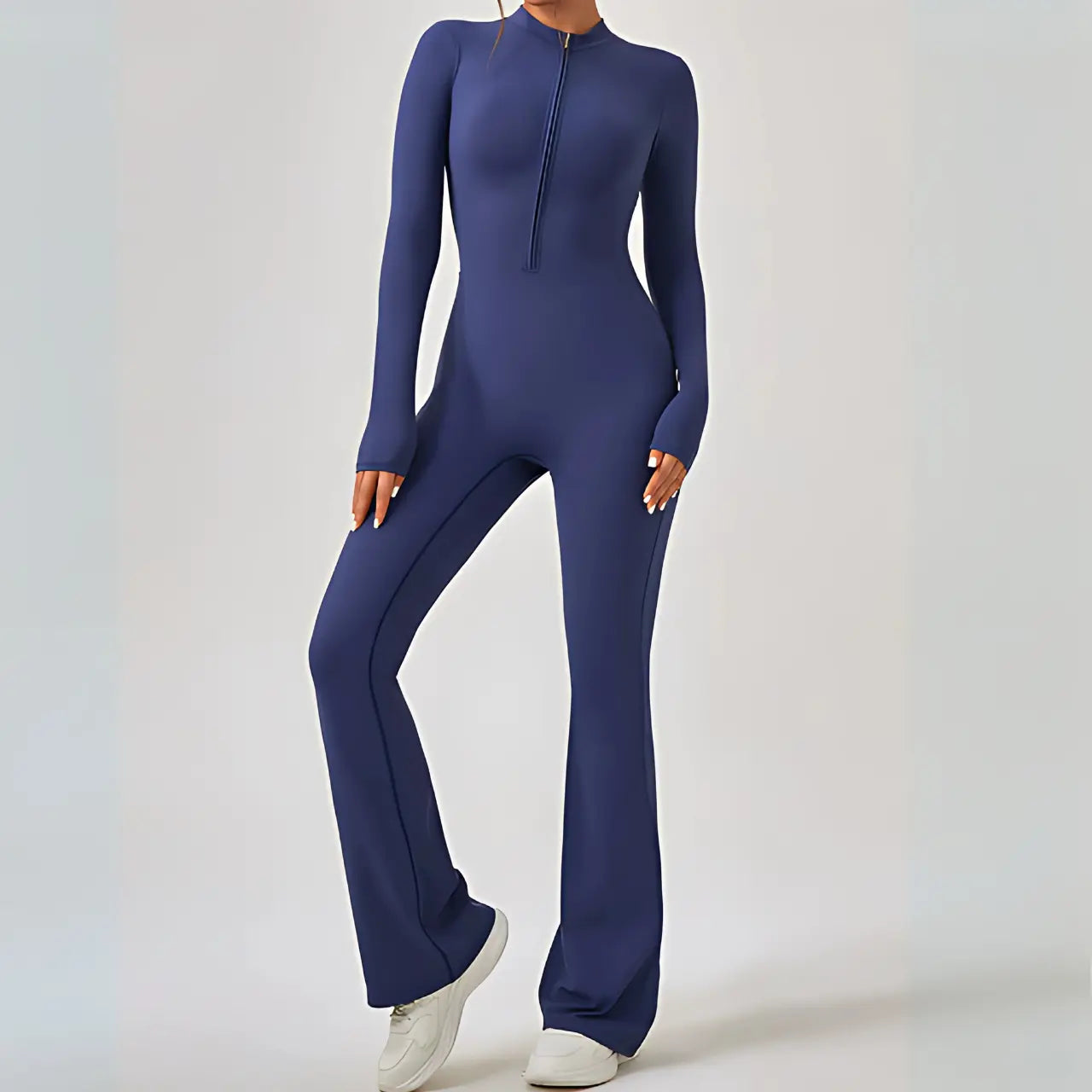 Yoga Jumpsuit | Seamless, Long Sleeve, Flare Fit | Sculpting Activewear