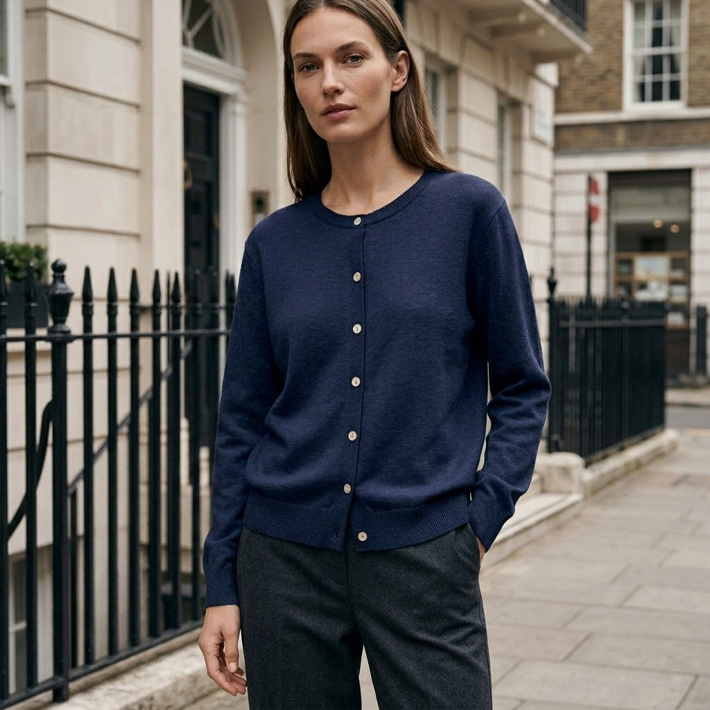 Women's Cardigans | Soft Knit, Button-Up | Round Neckline