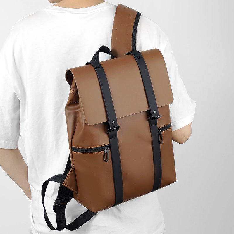 Business Notebook Backpack | Lightweight, Spacious | Black & Beige