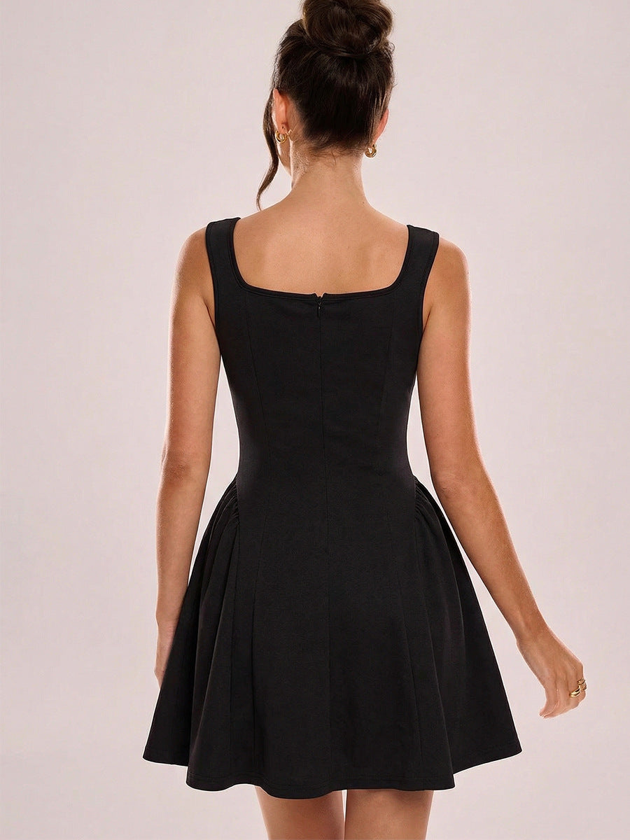 Women's Backless Dress | Black, Sleeveless Summer | European Fit
