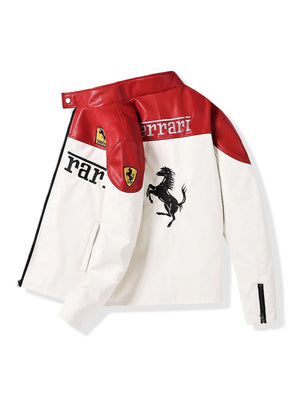 Motorcycle Leather Jacket | Racing Riding Gear, Windproof Warmth
