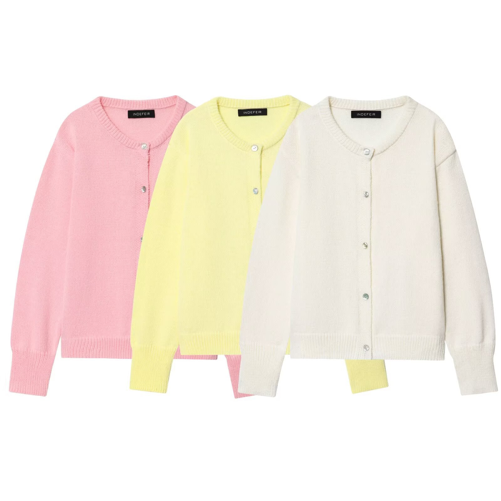 Women's Knit Cardigan | Elegant Button Front, Round Neck