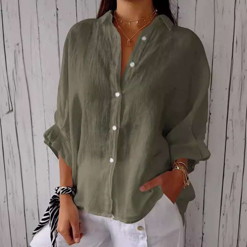 Women's Linen Blouse | Loose Fit, Breathable | 7 Colors