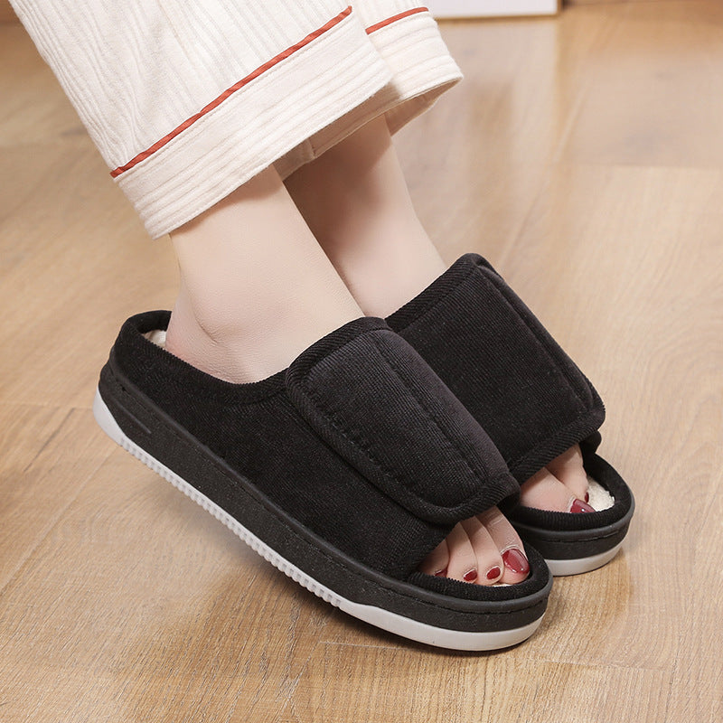 Home Slippers | Adjustable Velcro, Breathable Linen, Non-Slip Sole