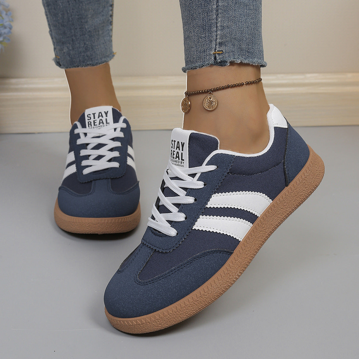 Women's Sneakers | Sport Design with Cushioning | Green, Black, Blue