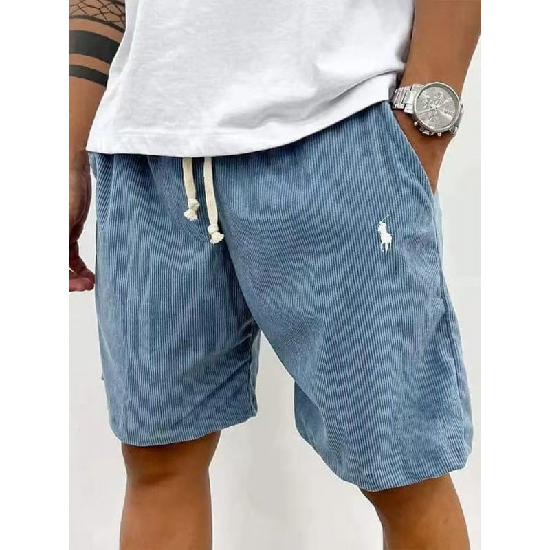 Men's casual pants cotton blend elastic waistband Lune London