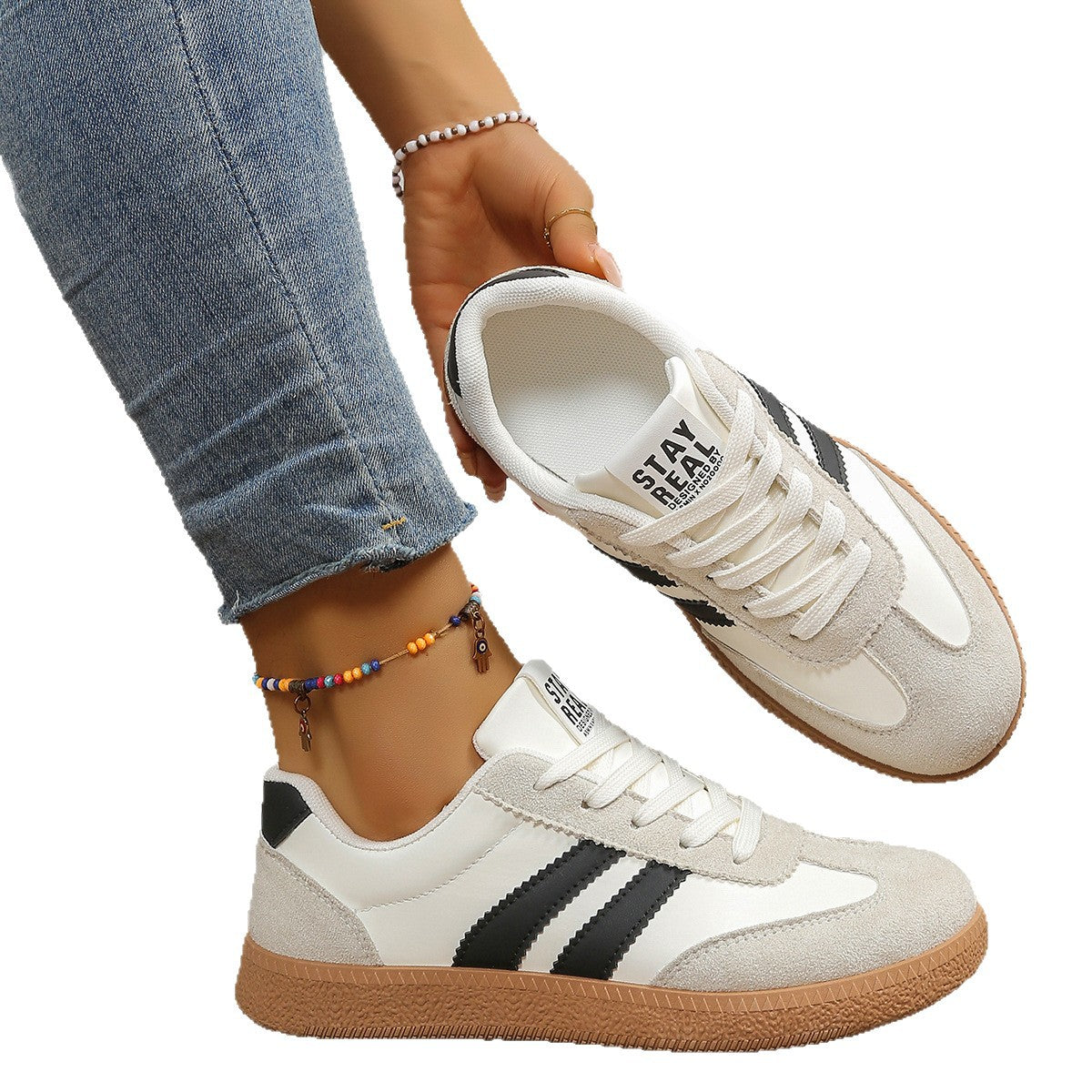 Women's Sneakers | Sport Design with Cushioning | Green, Black, Blue