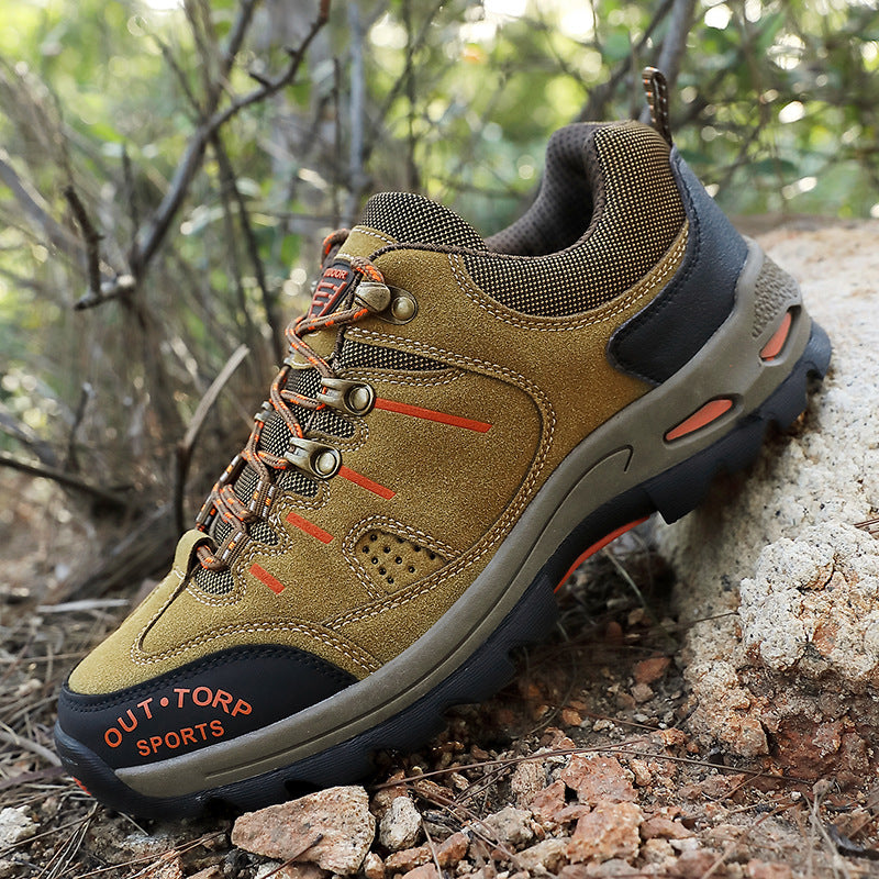 Stylish Men's Trekking Lace-Up Shoes - Lightweight Grip