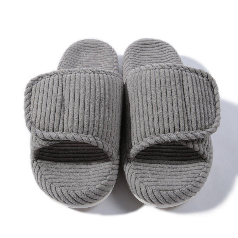 Women's Slippers | Corduroy, Open Back | Pink, Blue, Gray