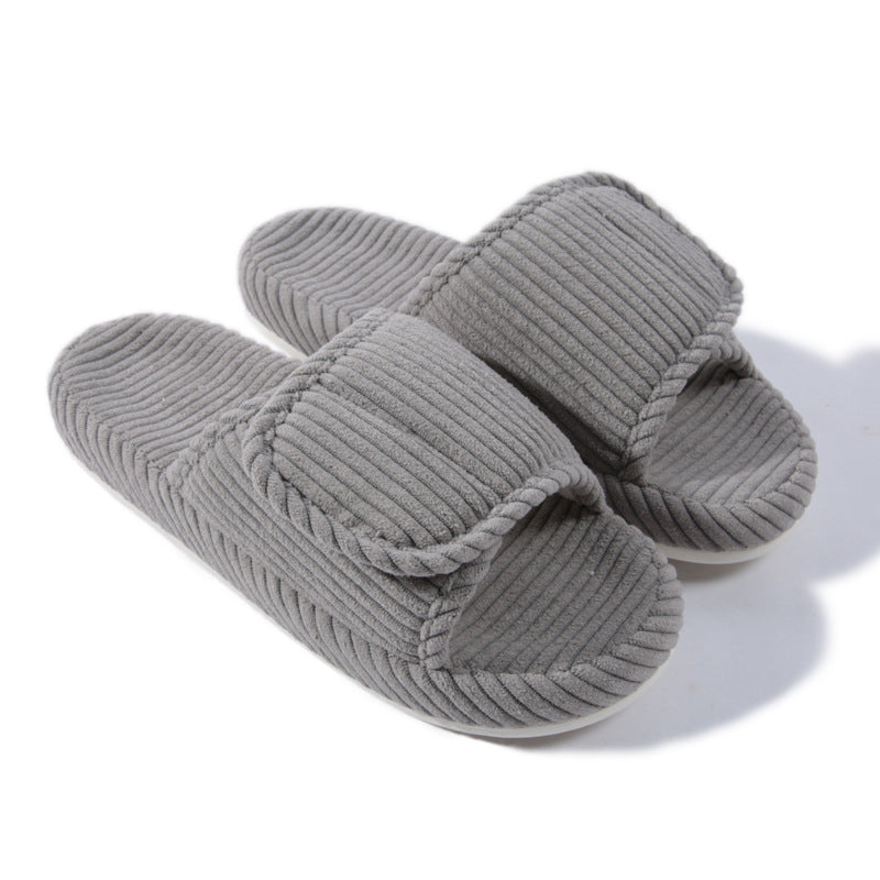 Women's Slippers | Corduroy, Open Back | Pink, Blue, Gray