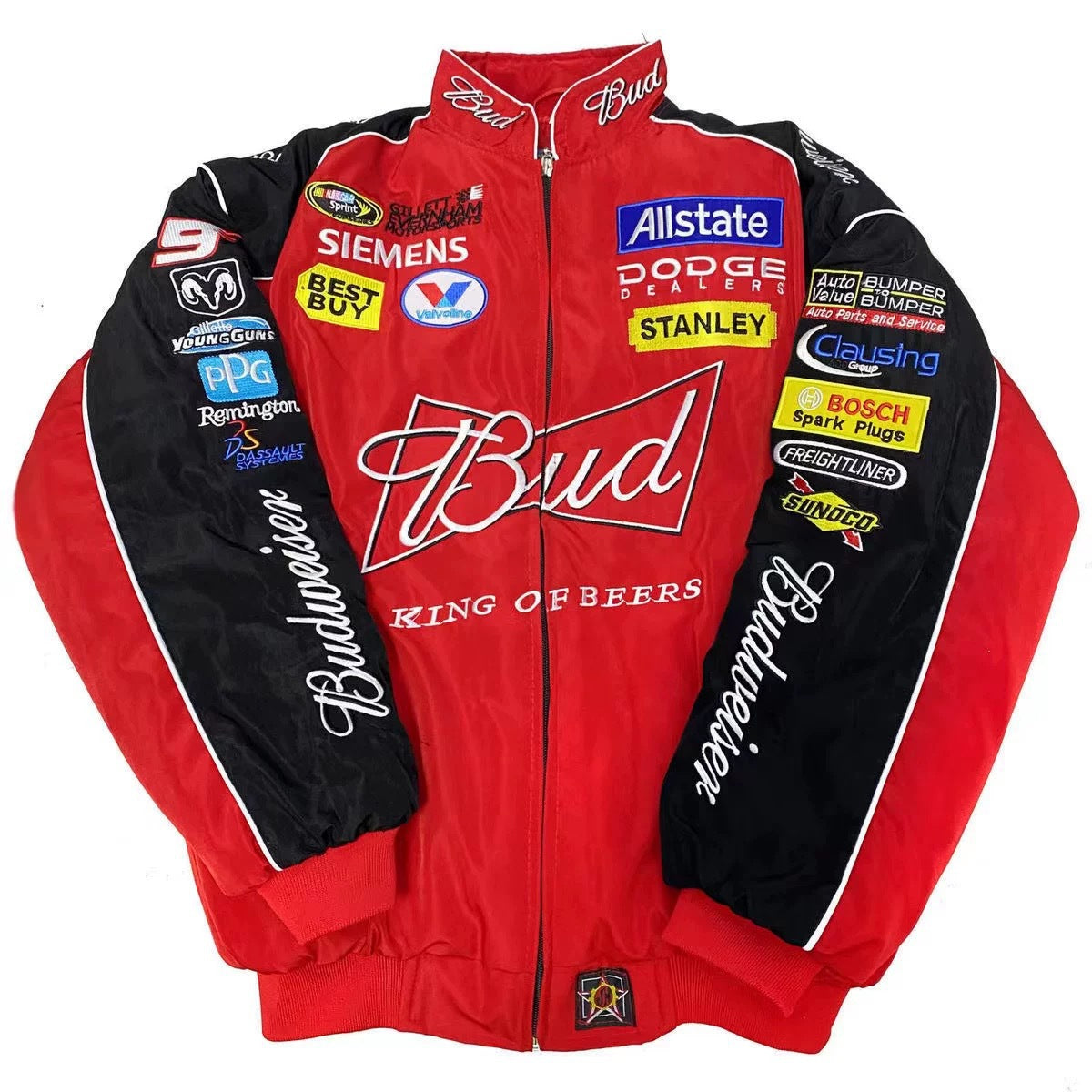 Unisex Racing Jacket | Retro F1 Motorsport Style | Embroidered Biker Design