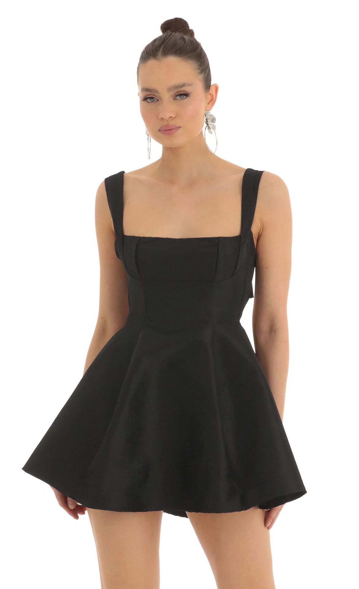 Summer Wrap Dress | Bow Tie Waist, Sleeveless | White Black Apricot