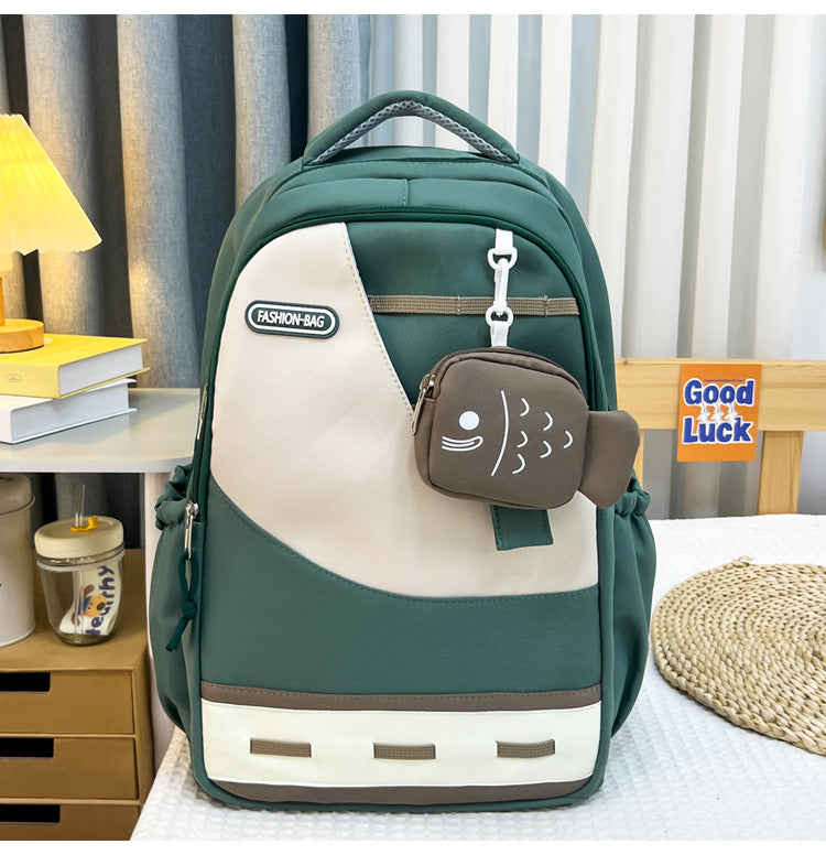 Women's Schoolbag | Multifunction Storage, Fish Pendant