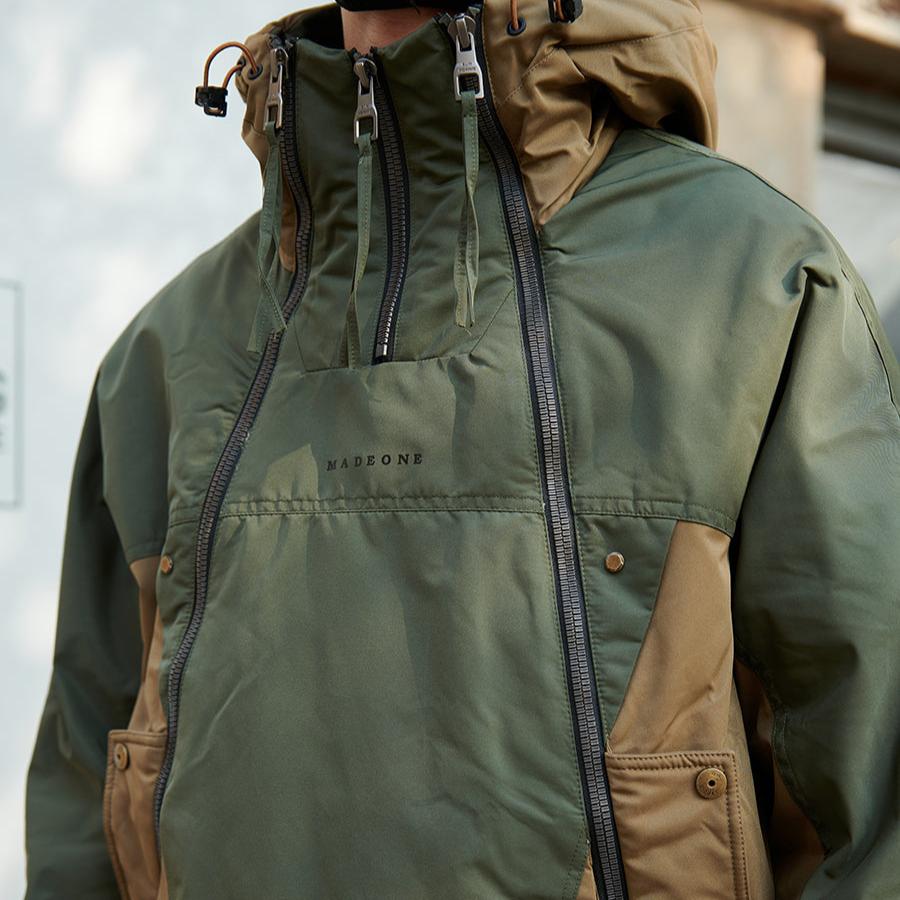 Rain Jacket | Techwear, Water-Resistant, Color Block