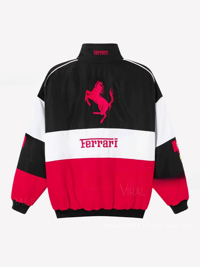 Women's Quilted Jacket | Printed Biker, Loose Fit | Fall Winter