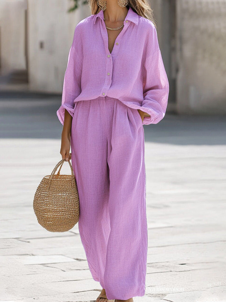 Light linen set for women Lune London