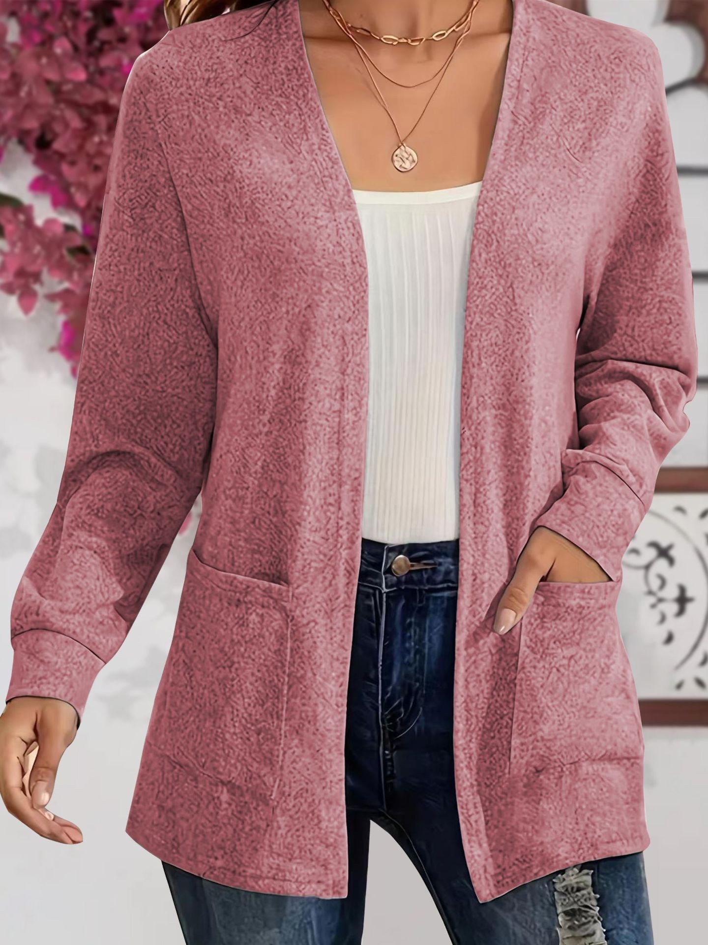 Women's Knit Cardigan | Long Sleeve, Plus Size | Autumn