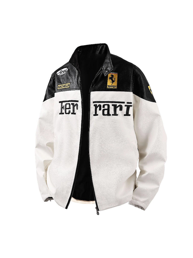 Motorcycle Leather Jacket | Racing Riding Gear, Windproof Warmth