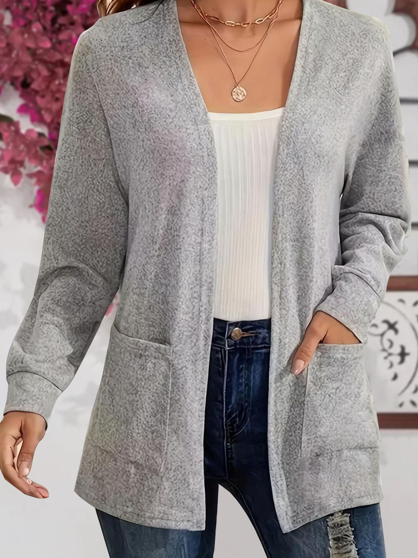 Women's Knit Cardigan | Long Sleeve, Plus Size | Autumn
