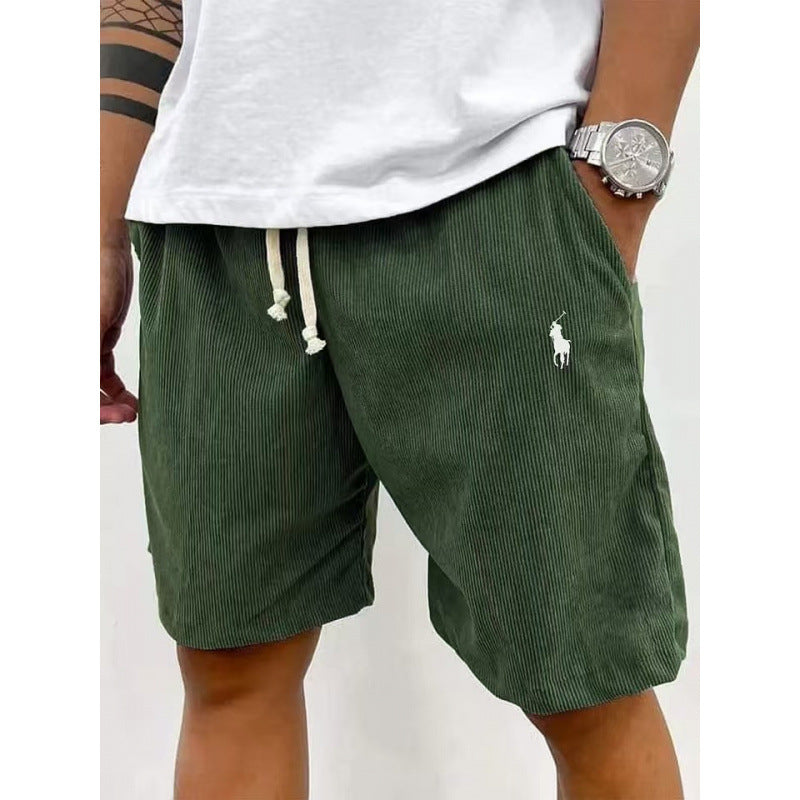 Men's casual pants cotton blend elastic waistband Lune London