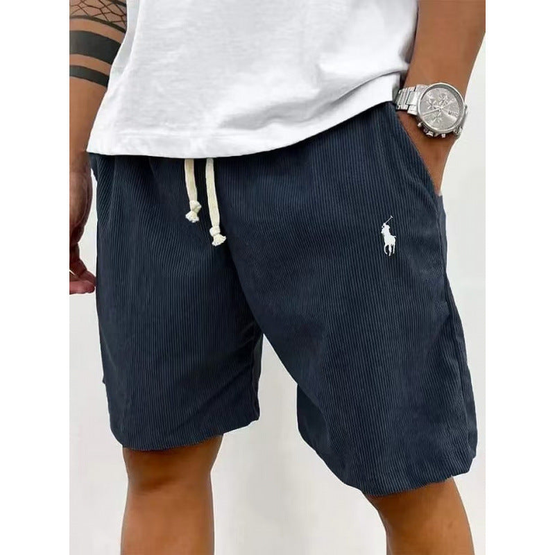 Men's casual pants cotton blend elastic waistband Lune London