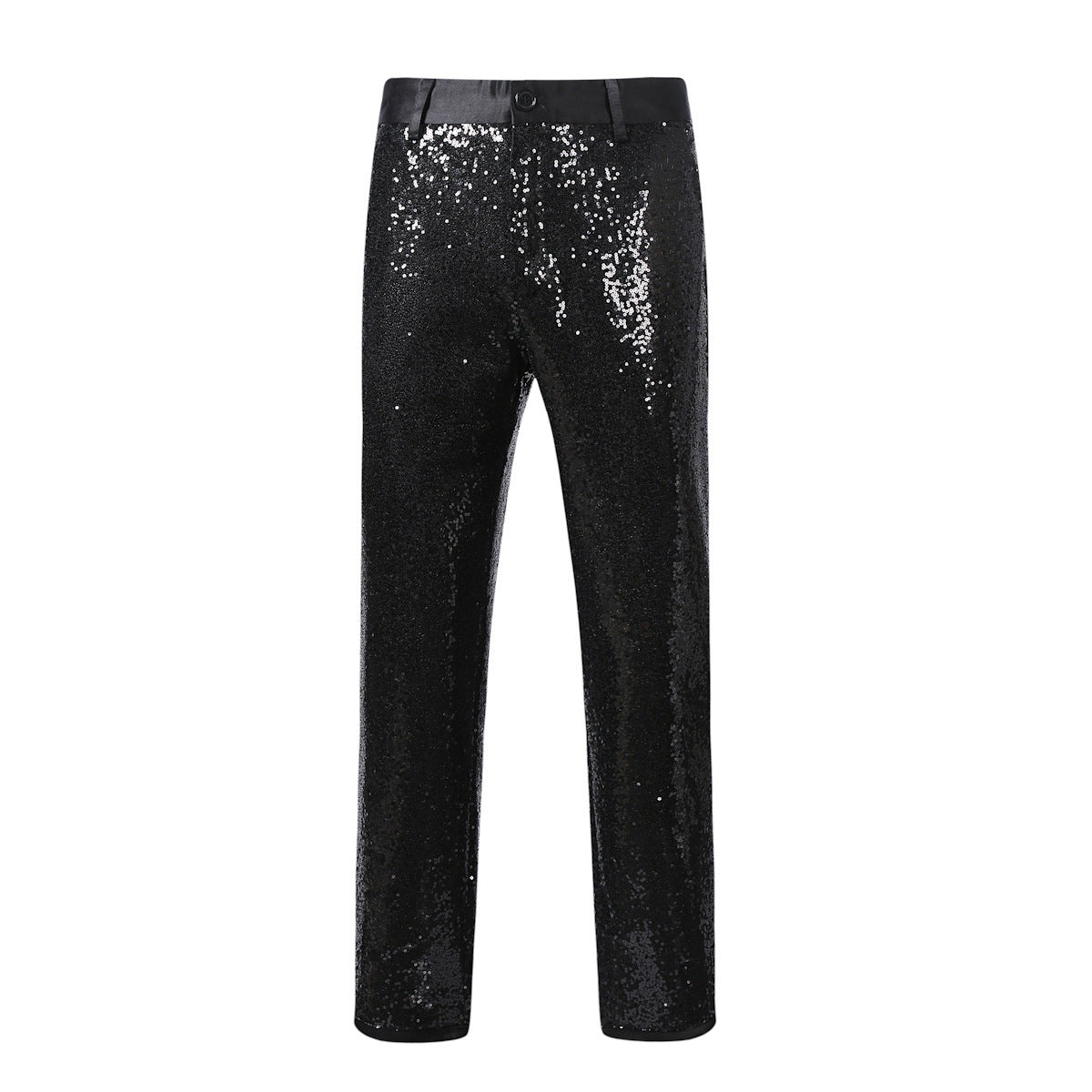 Men's Sequin Pants | Black, Shimmering | Party Wear