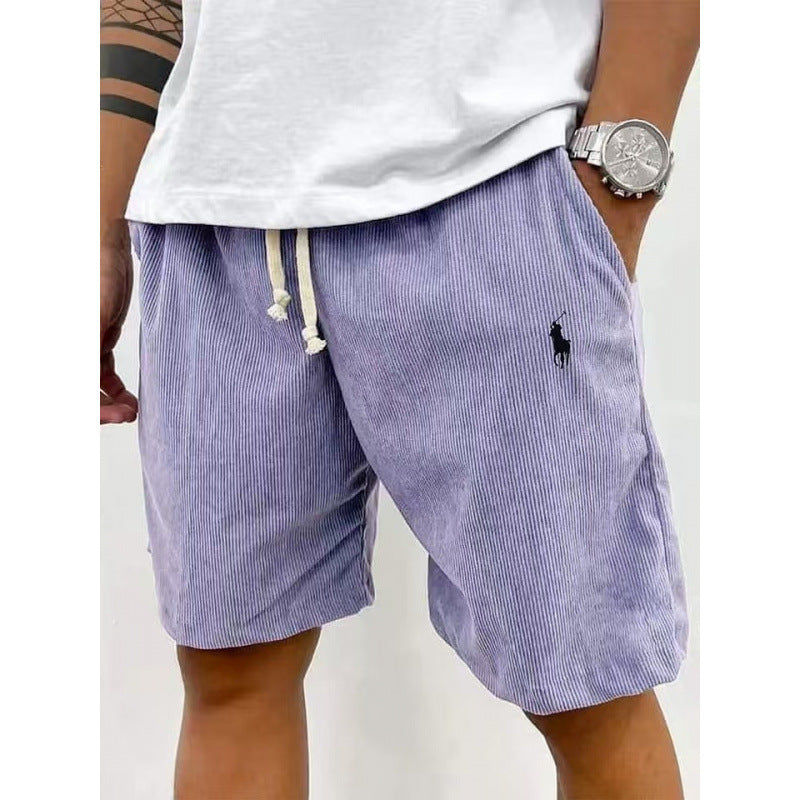 Men's casual pants cotton blend elastic waistband Lune London