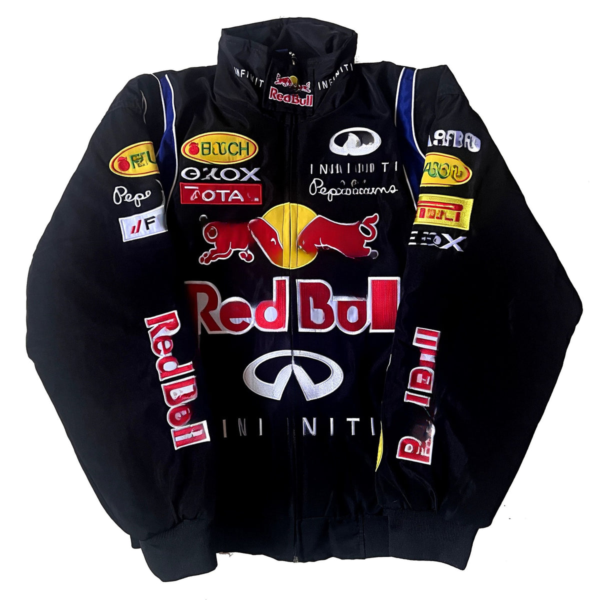 Unisex Racing Jacket | Retro F1 Motorsport Style | Embroidered Biker Design