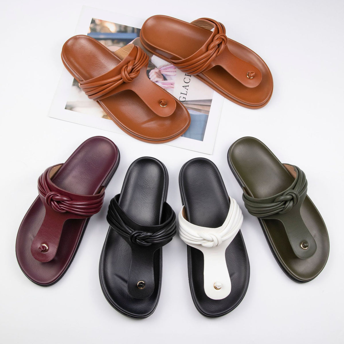 Womens chunky platform sandals with Roman style backstrap and open toe