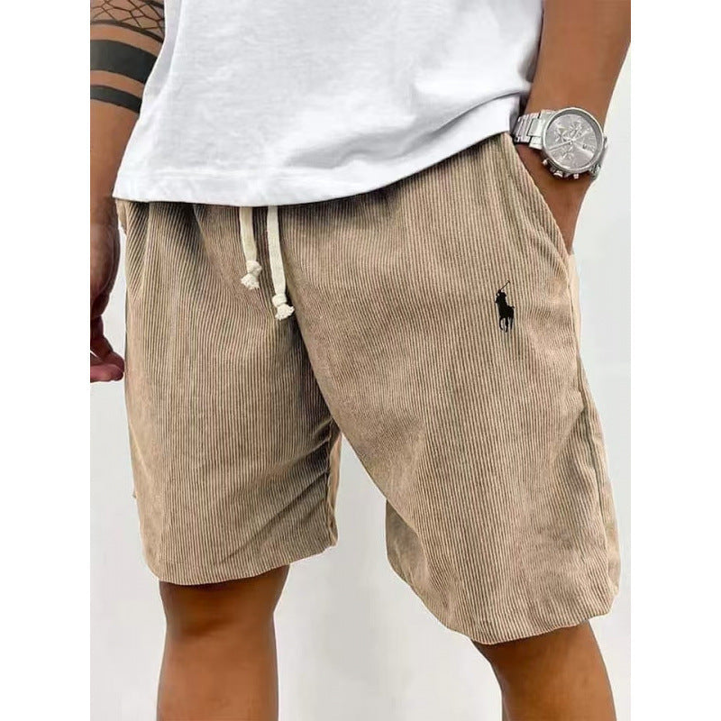 Men's casual pants cotton blend elastic waistband Lune London