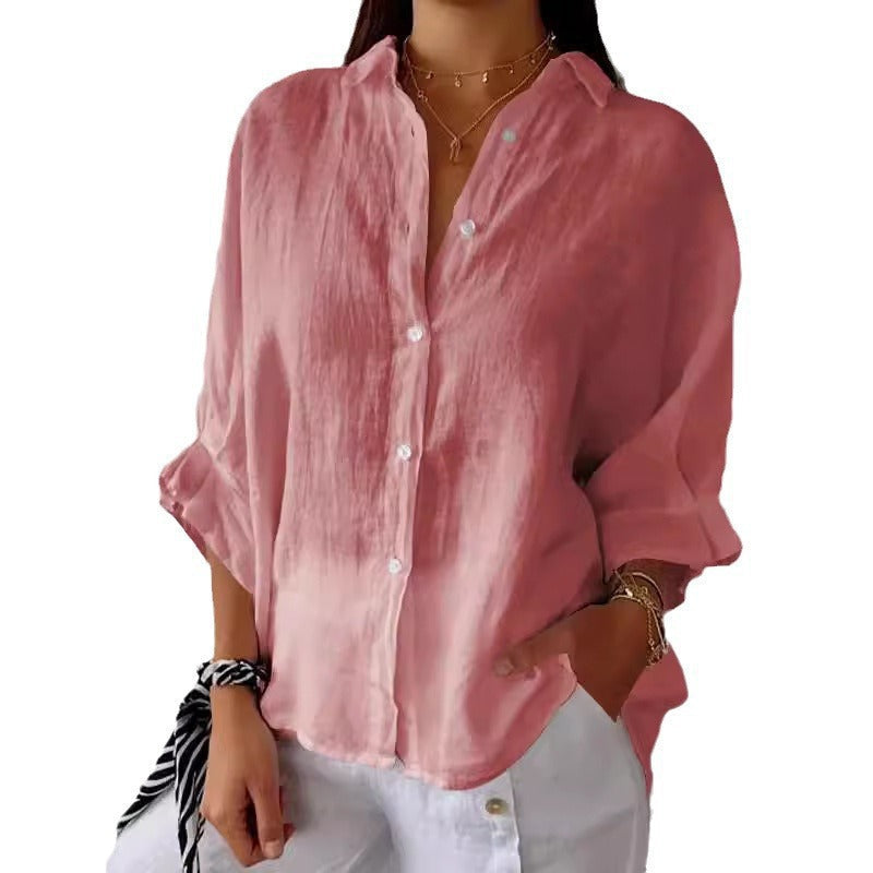 Women's Linen Blouse | Loose Fit, Breathable | 7 Colors