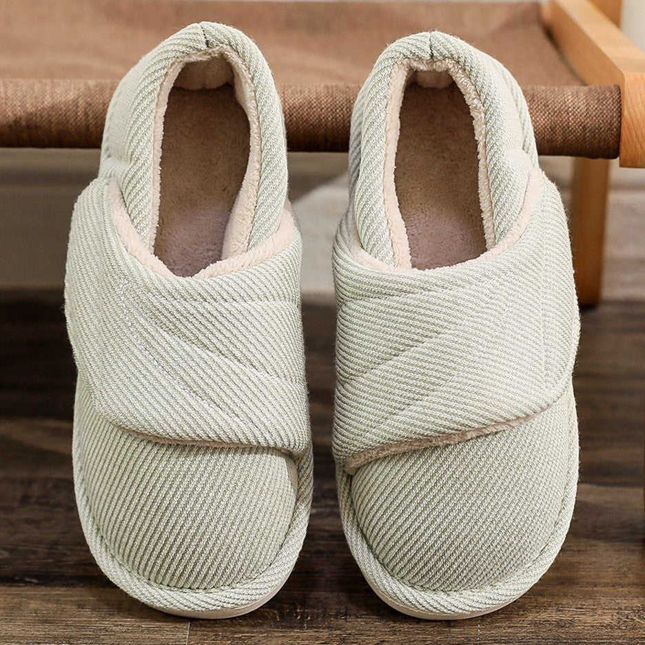 Memory Foam Slippers | Adjustable Velcro, All Season | Large Sizes