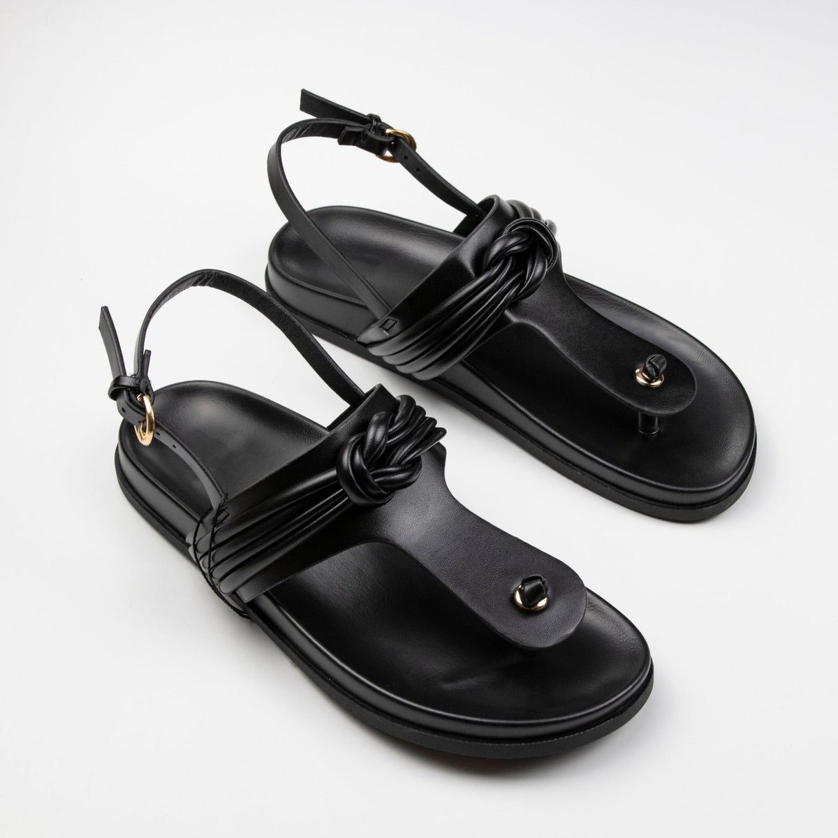 Womens chunky platform sandals with Roman style backstrap and open toe