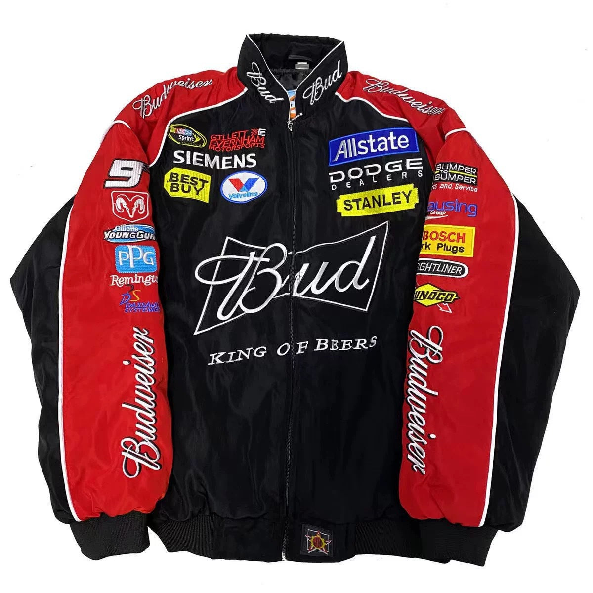 Unisex Racing Jacket | Retro F1 Motorsport Style | Embroidered Biker Design