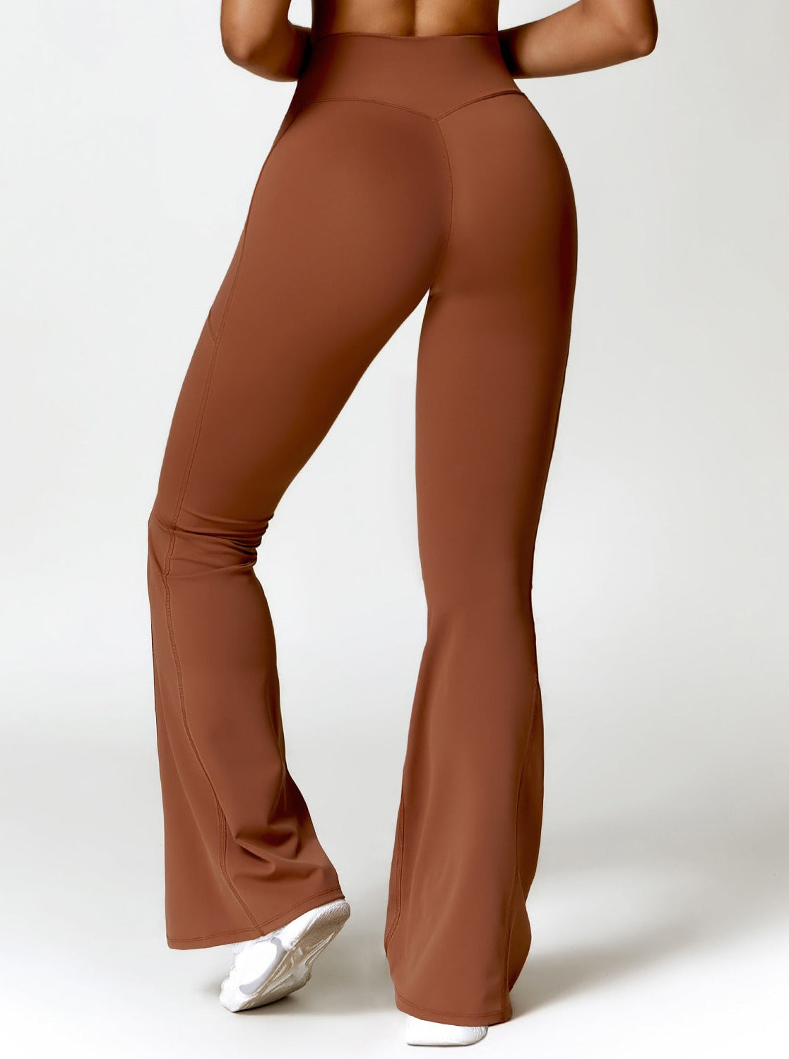 Flare Leggings | High Waisted, Sculpting Fit | Brown, Activewear