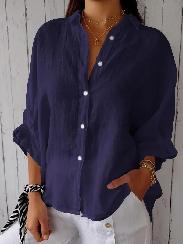 Women's Linen Blouse | Loose Fit, Breathable | 7 Colors