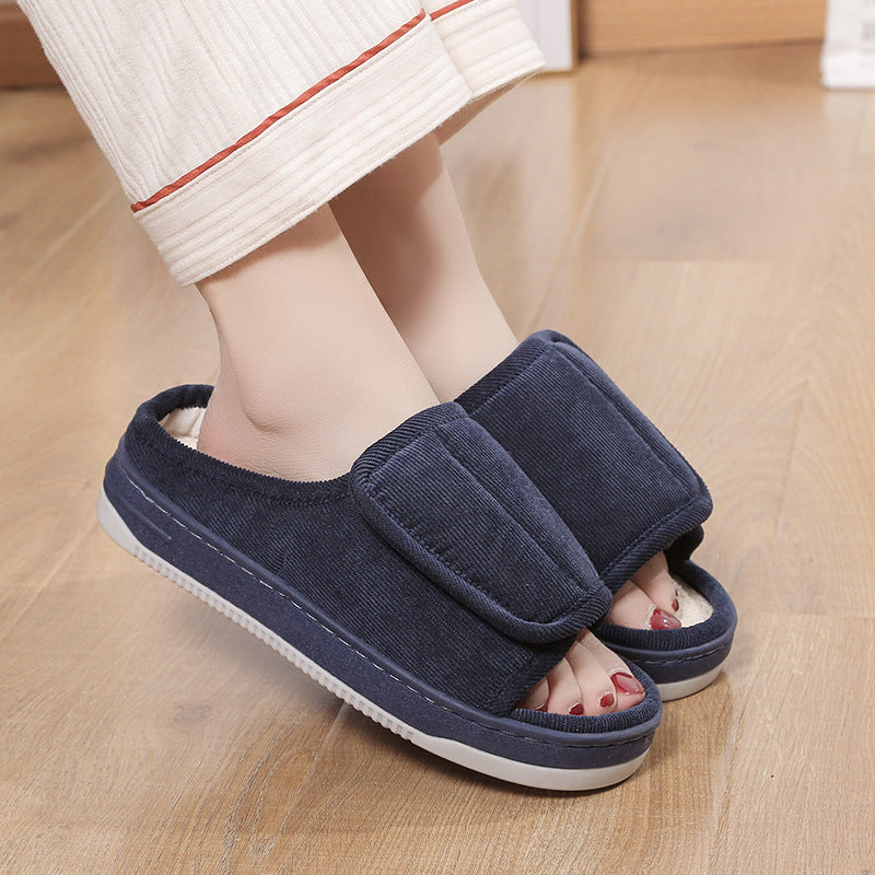 Home Slippers | Adjustable Velcro, Breathable Linen, Non-Slip Sole