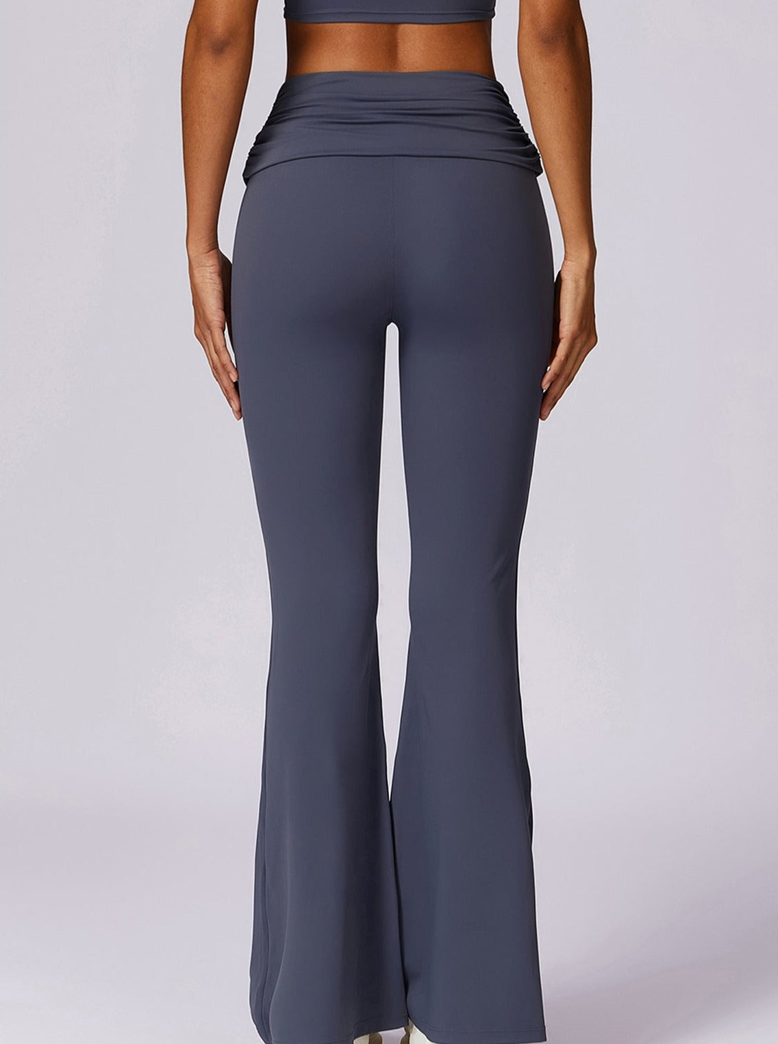 Flare Leggings | High Waisted, Fold Over Waist | Stretch, Activewear