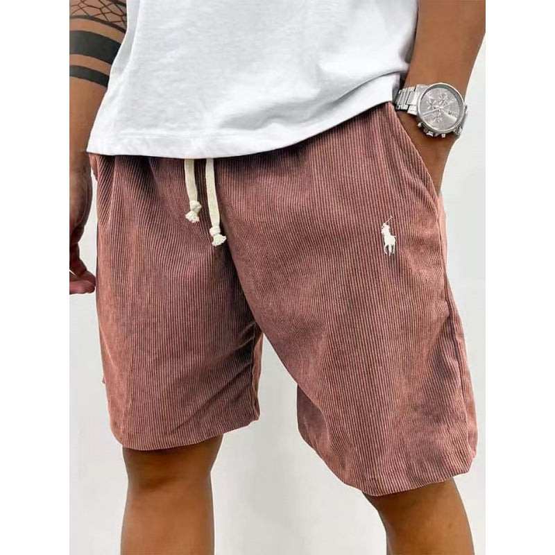 Men's casual pants cotton blend elastic waistband Lune London