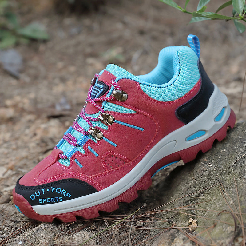 Stylish Men's Trekking Lace-Up Shoes - Lightweight Grip