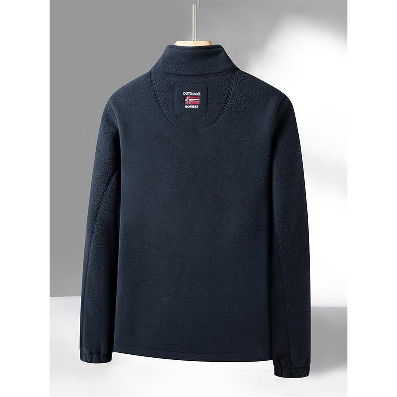 Thermal fleece jacket unisex winter with warm fleece lining