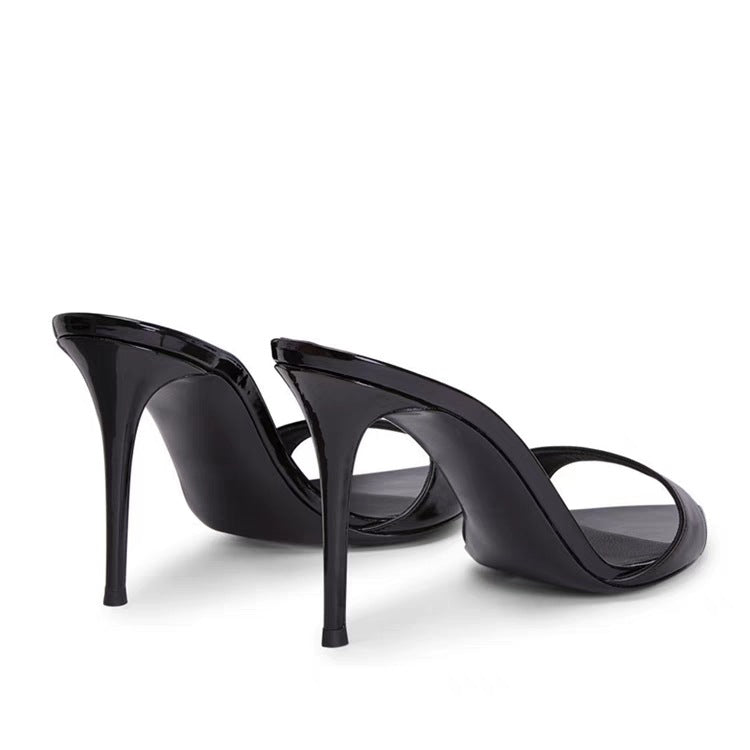 Women pointed toe open heel stilettos Lune London