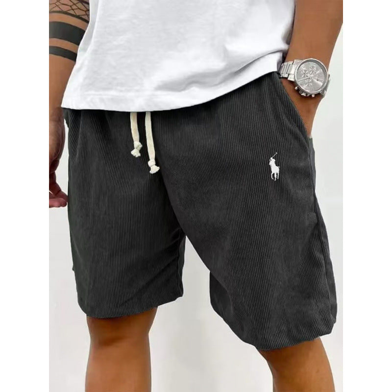 Men's casual pants cotton blend elastic waistband Lune London