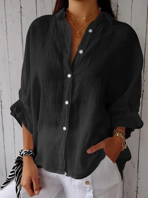 Women's Linen Blouse | Loose Fit, Breathable | 7 Colors