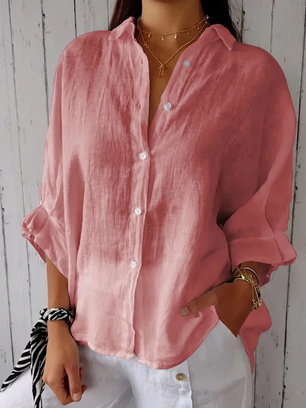 Women's Linen Blouse | Loose Fit, Breathable | 7 Colors