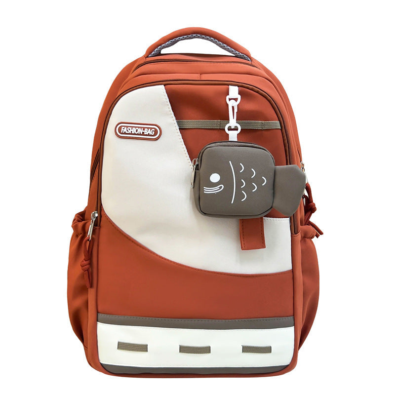 Women's Schoolbag | Multifunction Storage, Fish Pendant