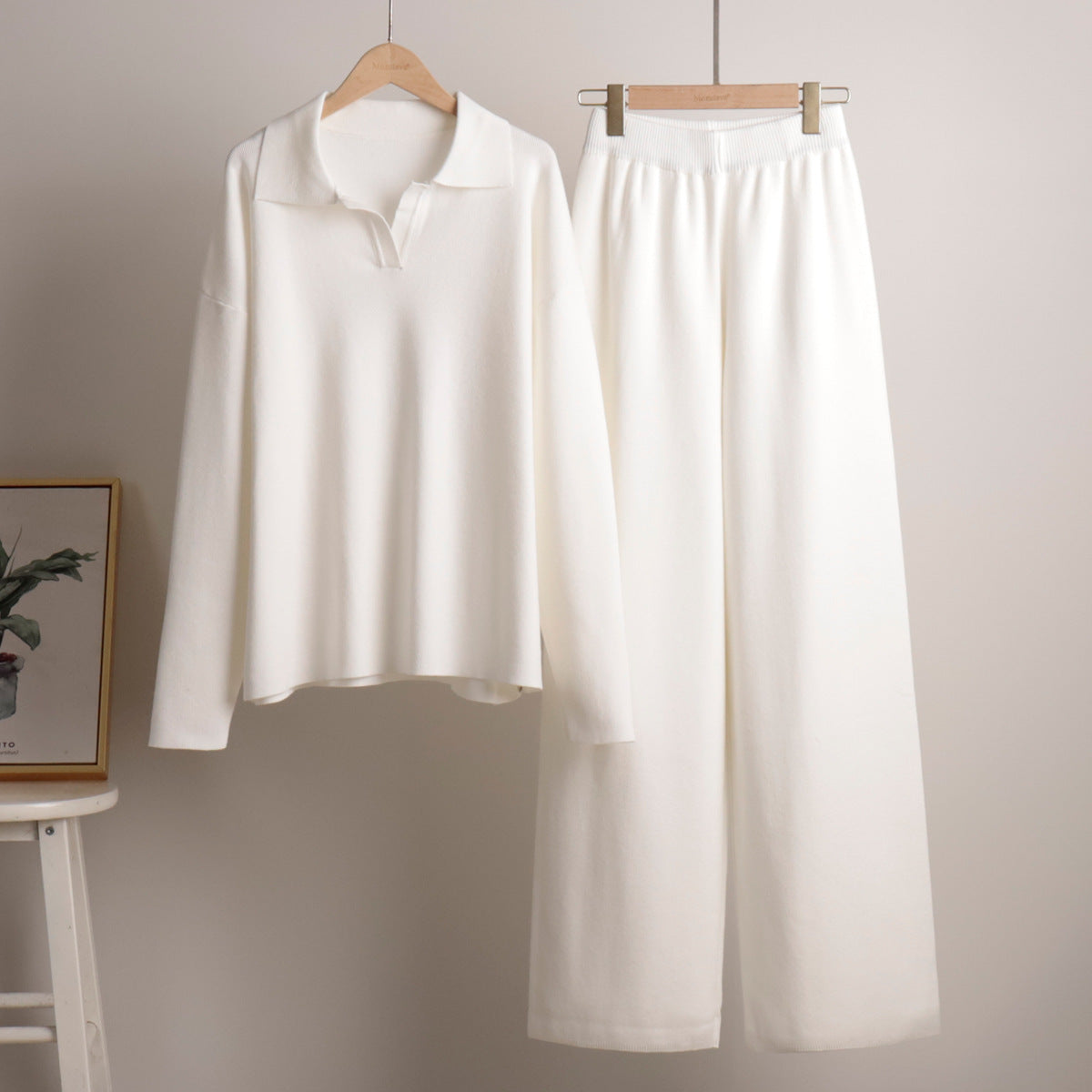 Lounge Set | Women's Soft, Oversized Fit | Collared Top Outfit